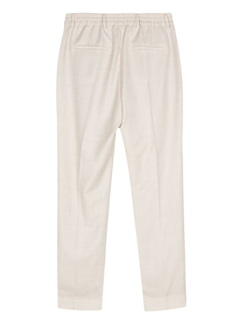 lurex chambray slim trousers